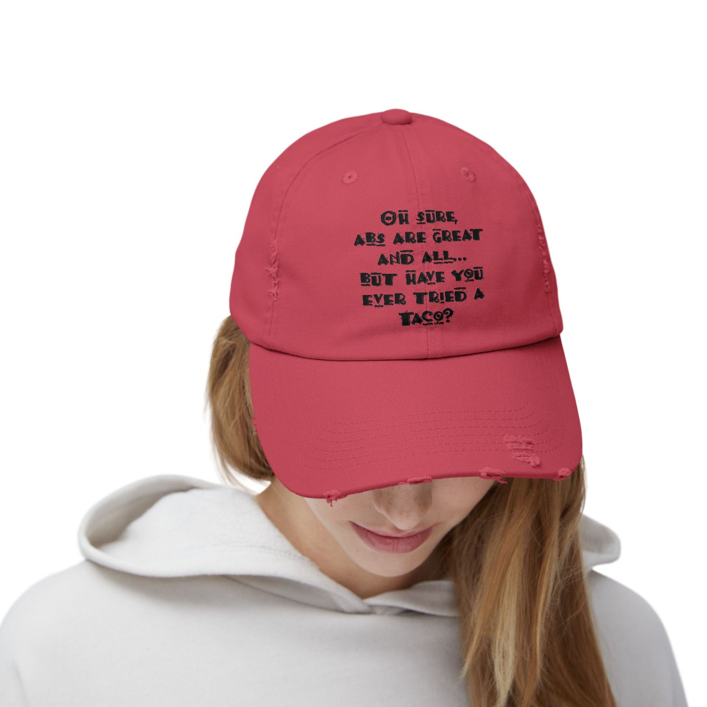 "Tacos" Distressed Cap —  Funny Truth Hat