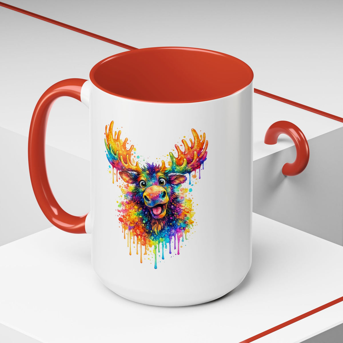 Watercolor Moose Coffee Mug  (11/15oz)