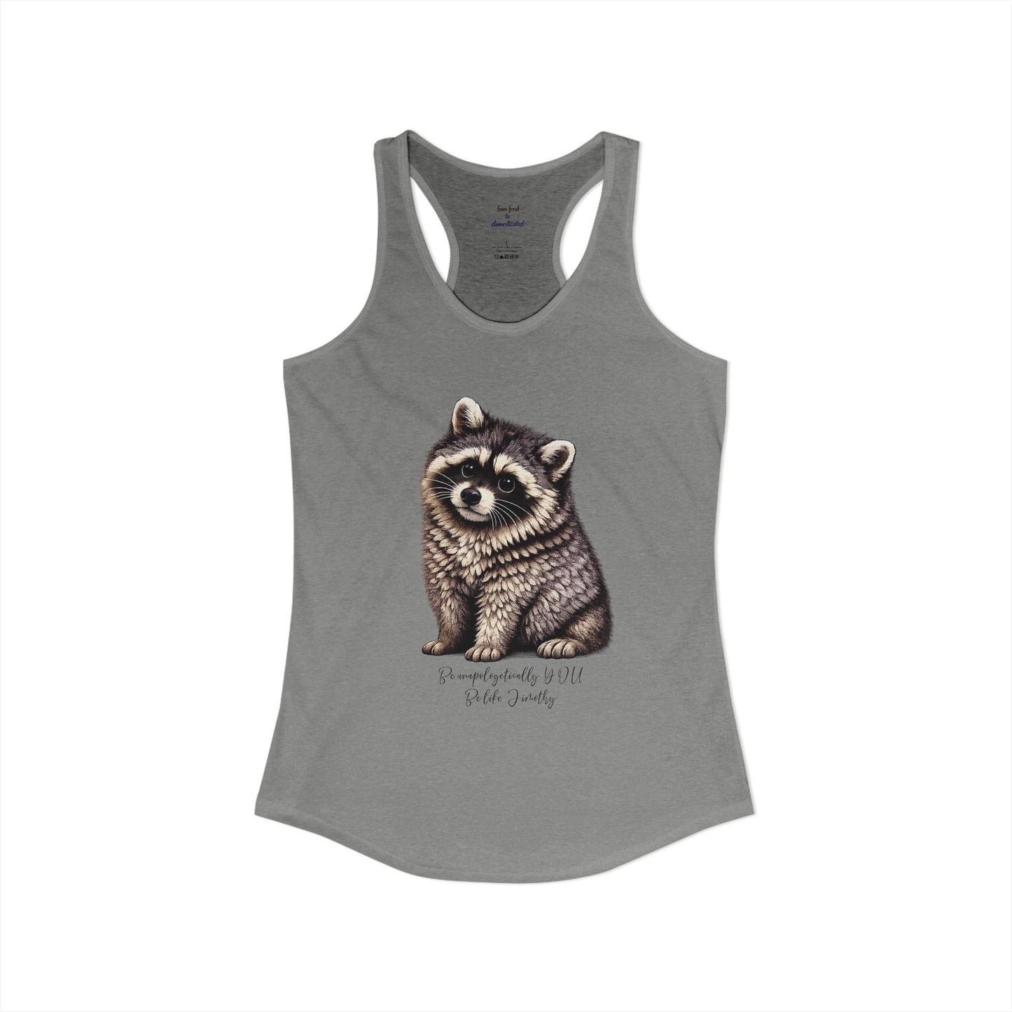 Jimothy The Raccoon Racerback Tank