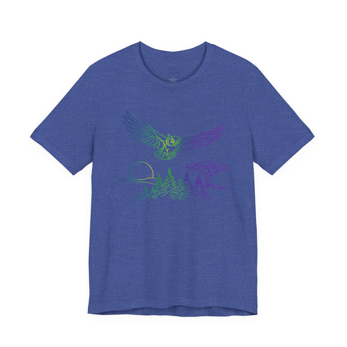 Owl | Colorful Line-Work T-Shirt