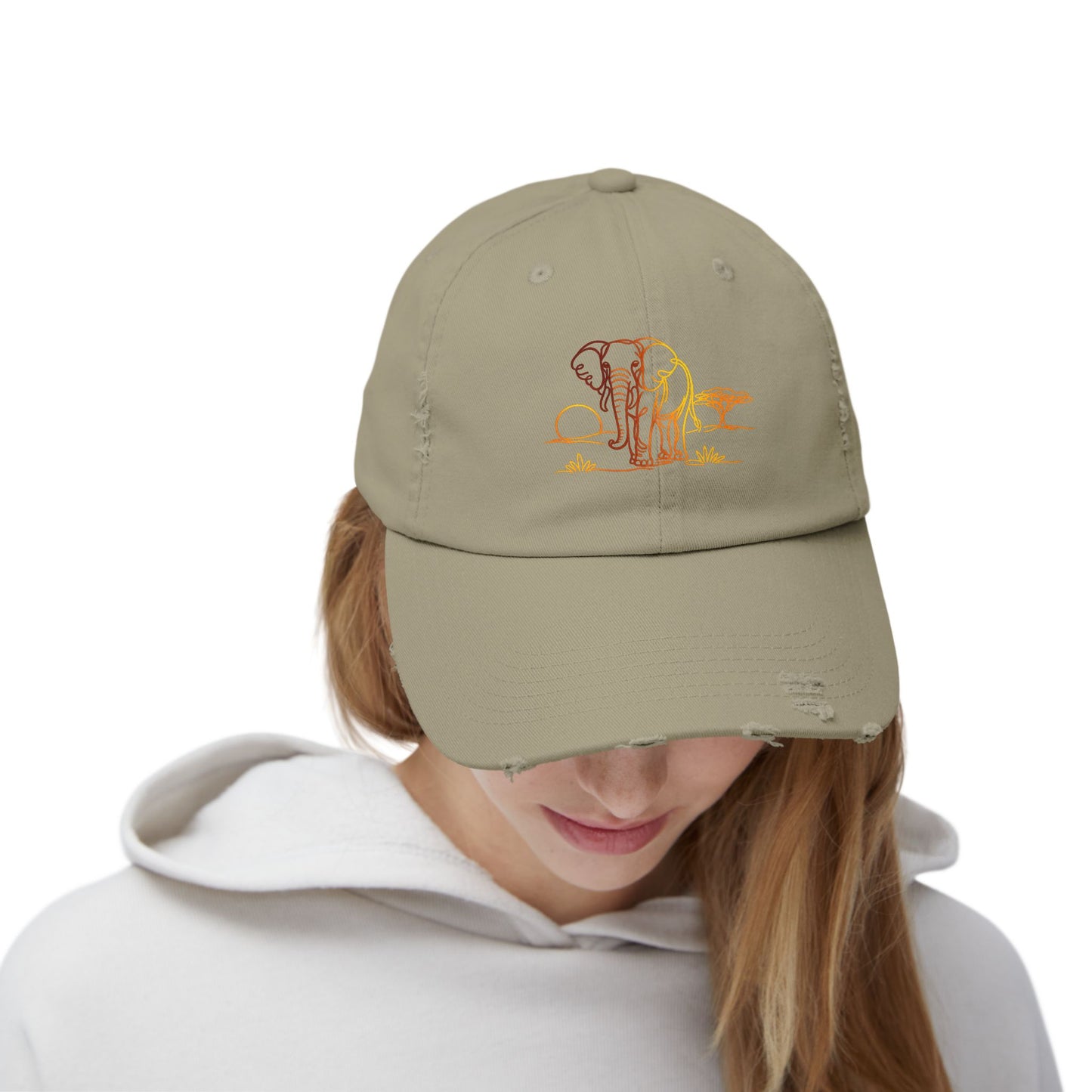 Safari Elephant | Distressed Cap