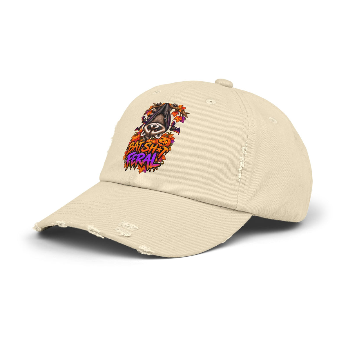 Batty Raccoon Distressed Baseball Hat