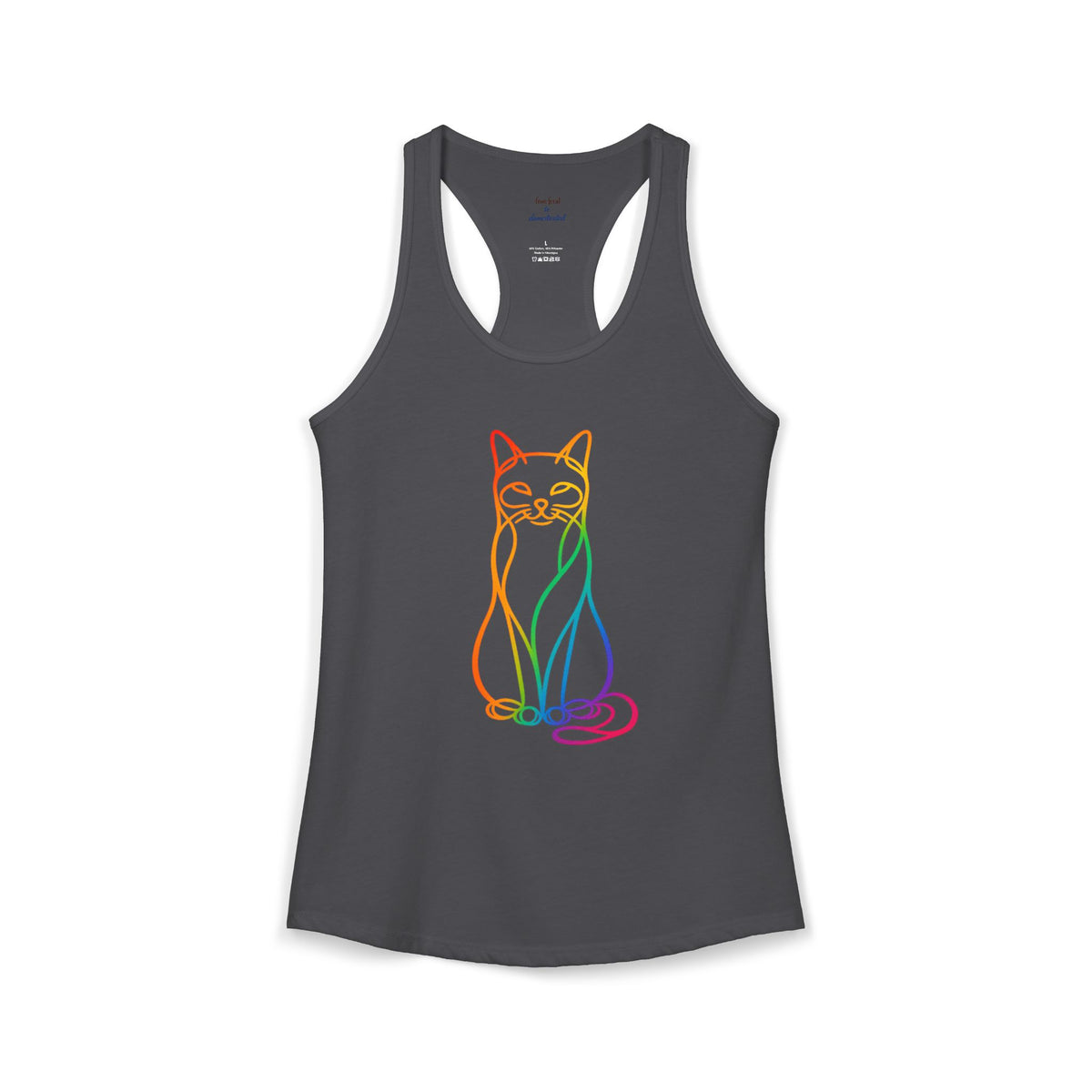 Rainbow Cat Racerback Tank