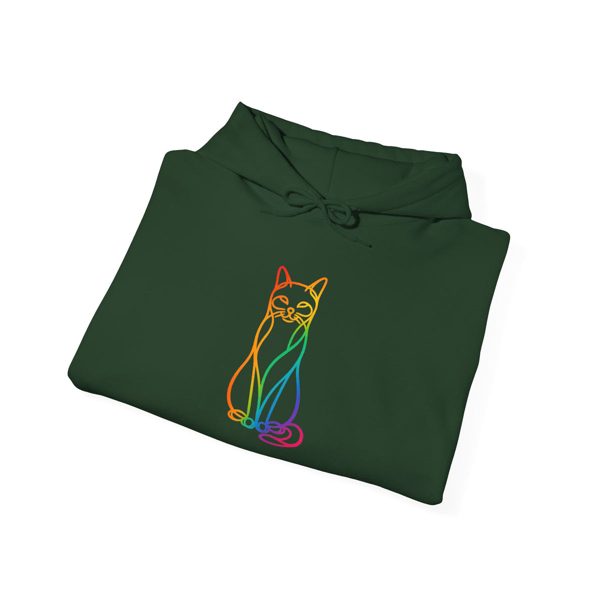 Rainbow Cat Hooded Sweatshirt