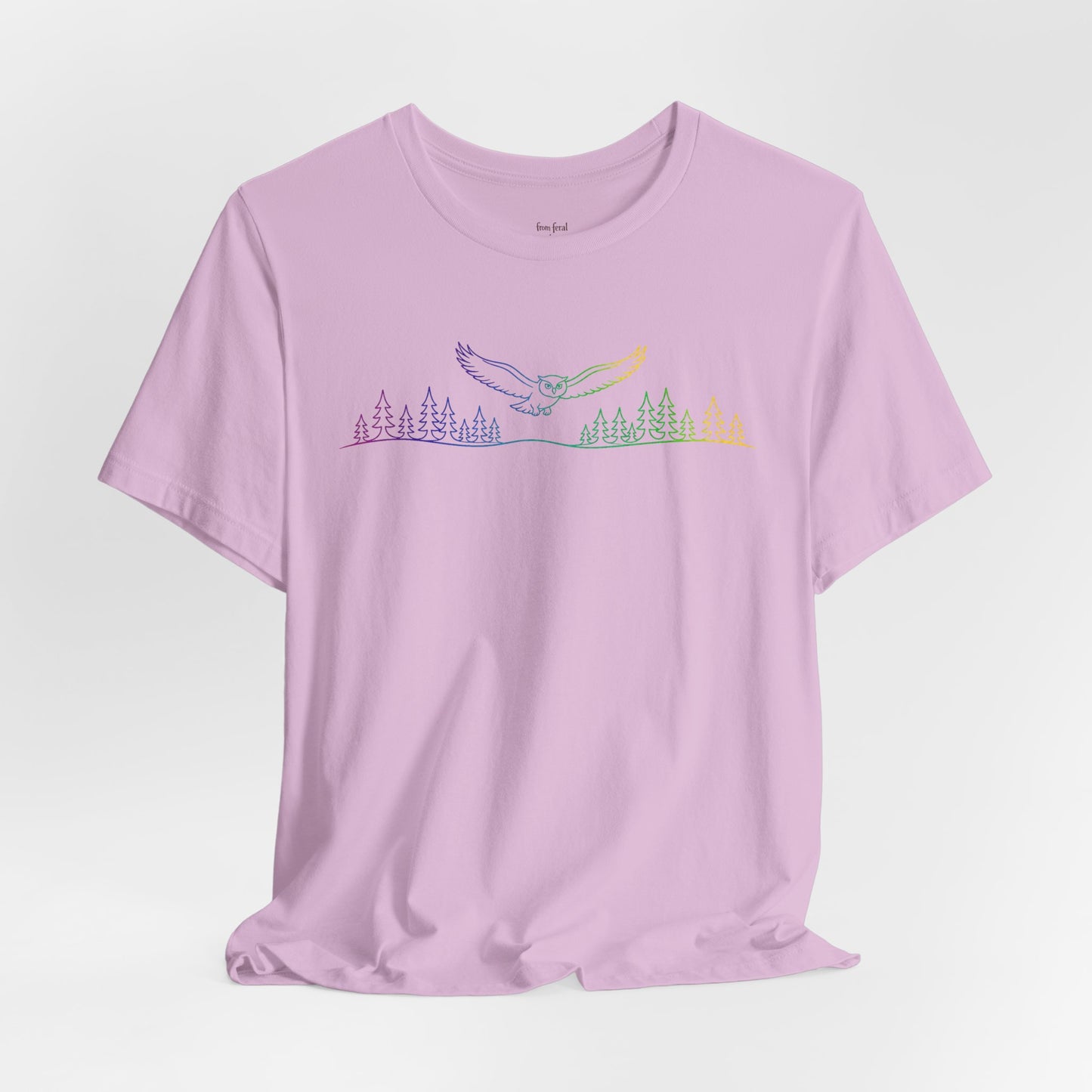 Owl | Colorful Line-Work T-Shirt