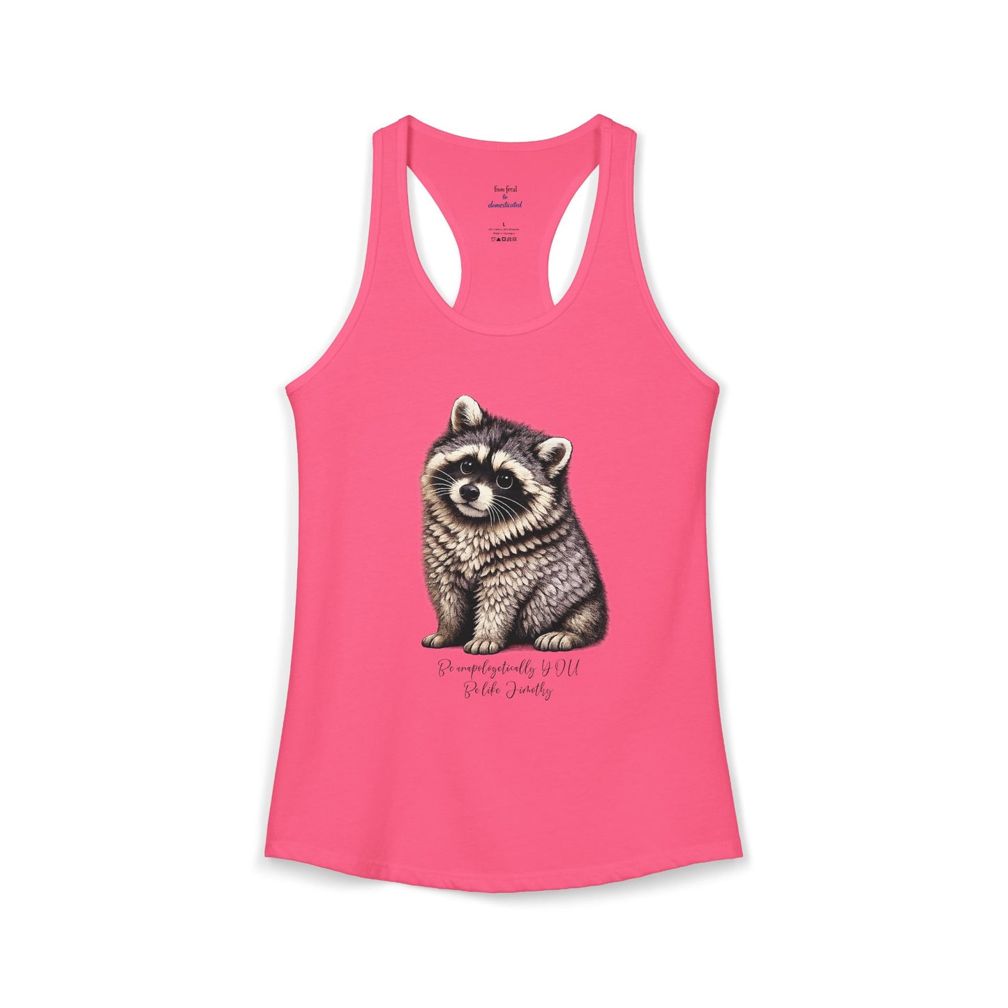 Jimothy The Raccoon Racerback Tank