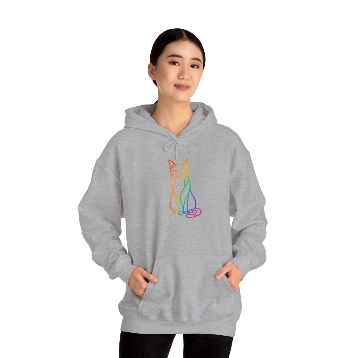 Rainbow Cat Hooded Sweatshirt