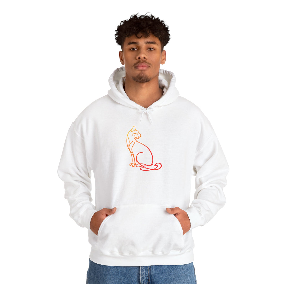 Sunrise Cat Hooded Sweatshirt