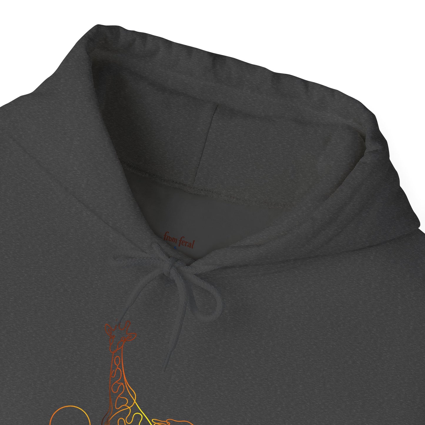 Giraffe Line Art Hoodie – Minimal Safari Illustration