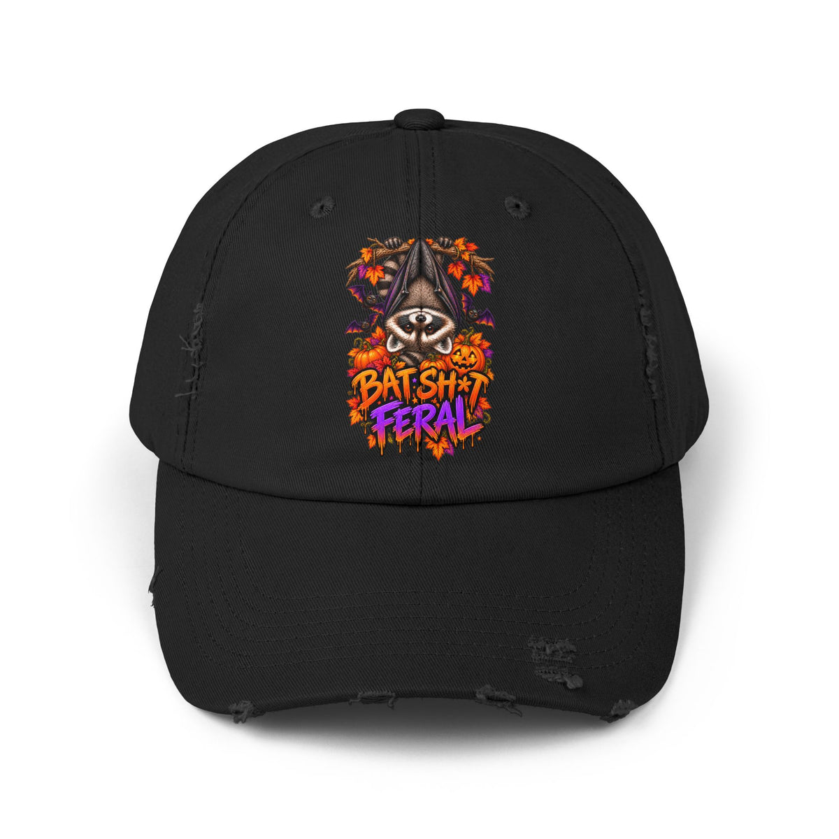 Batty Raccoon Distressed Baseball Hat