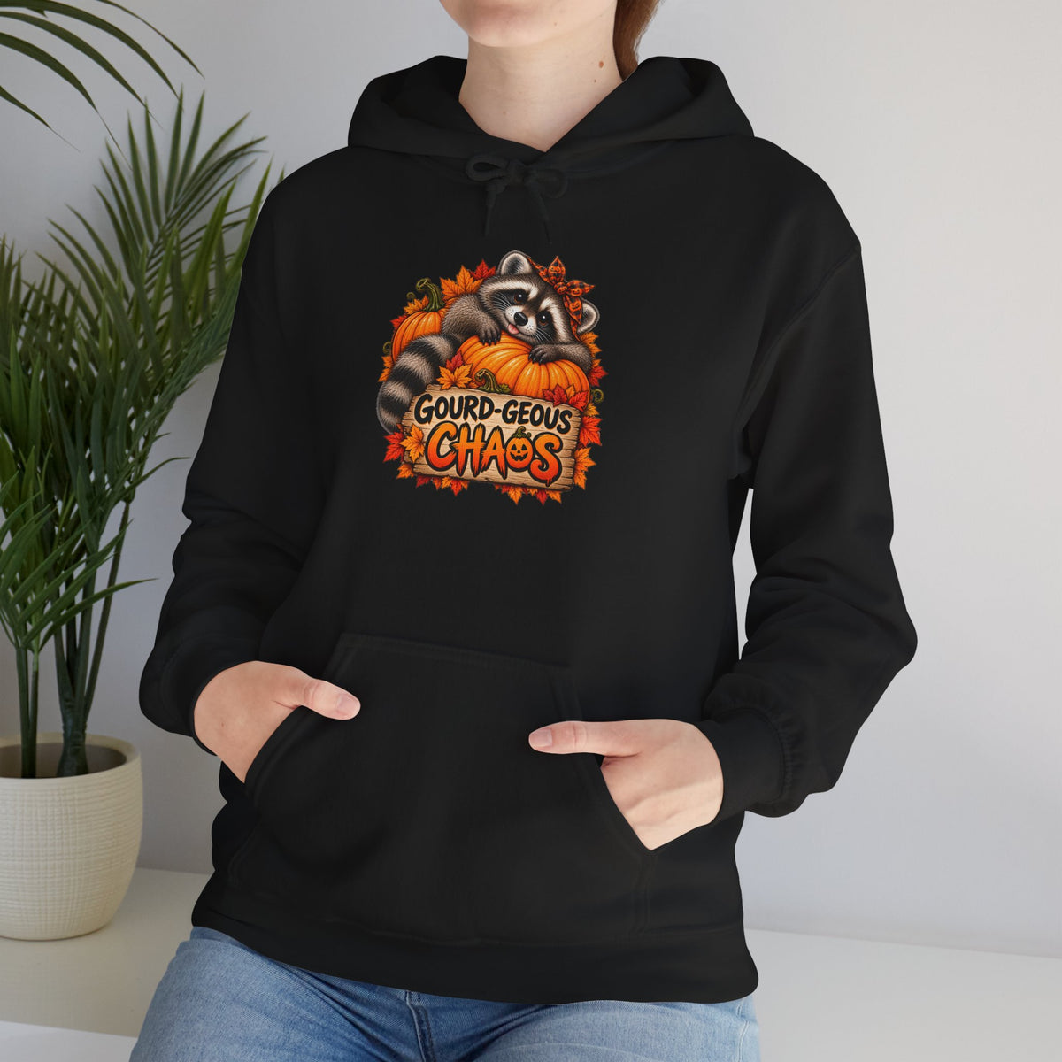 Gourd-geous Raccoon Hooded Sweatshirt