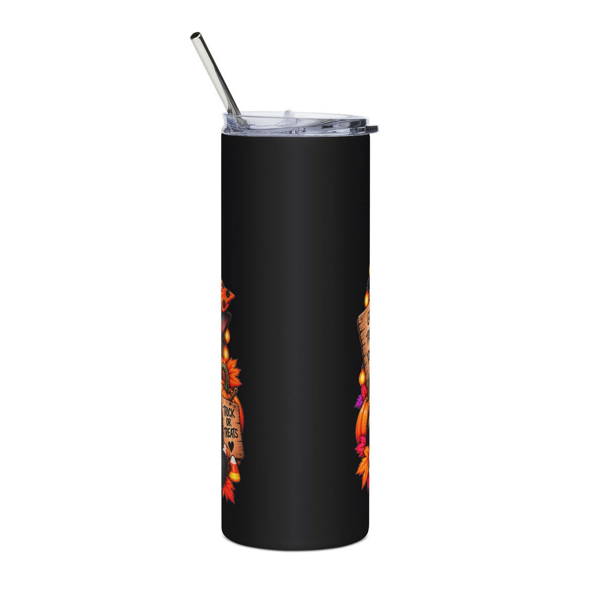 Halloween Raccoon and Black Cat Bestie - 20oz Stainless Steel Tumbler