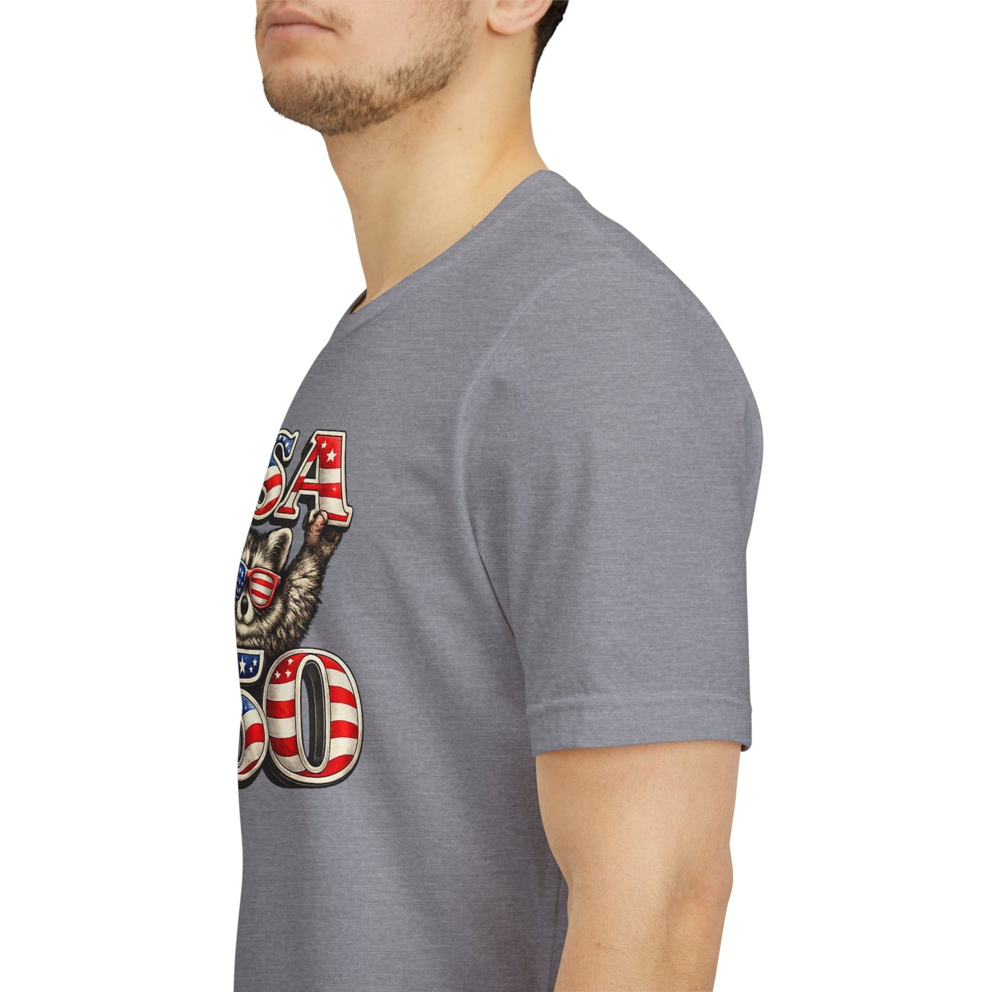 Patriot Raccoon 250th Anniversary T-Shirt — 4th of July Fireworks Flag Tee