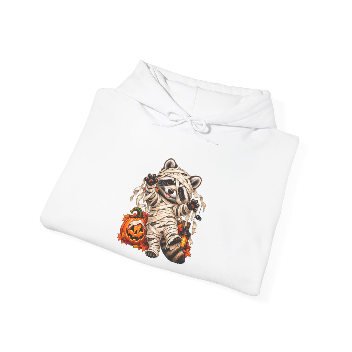 Mummy Raccoon Halloween Hooded Sweatshirt