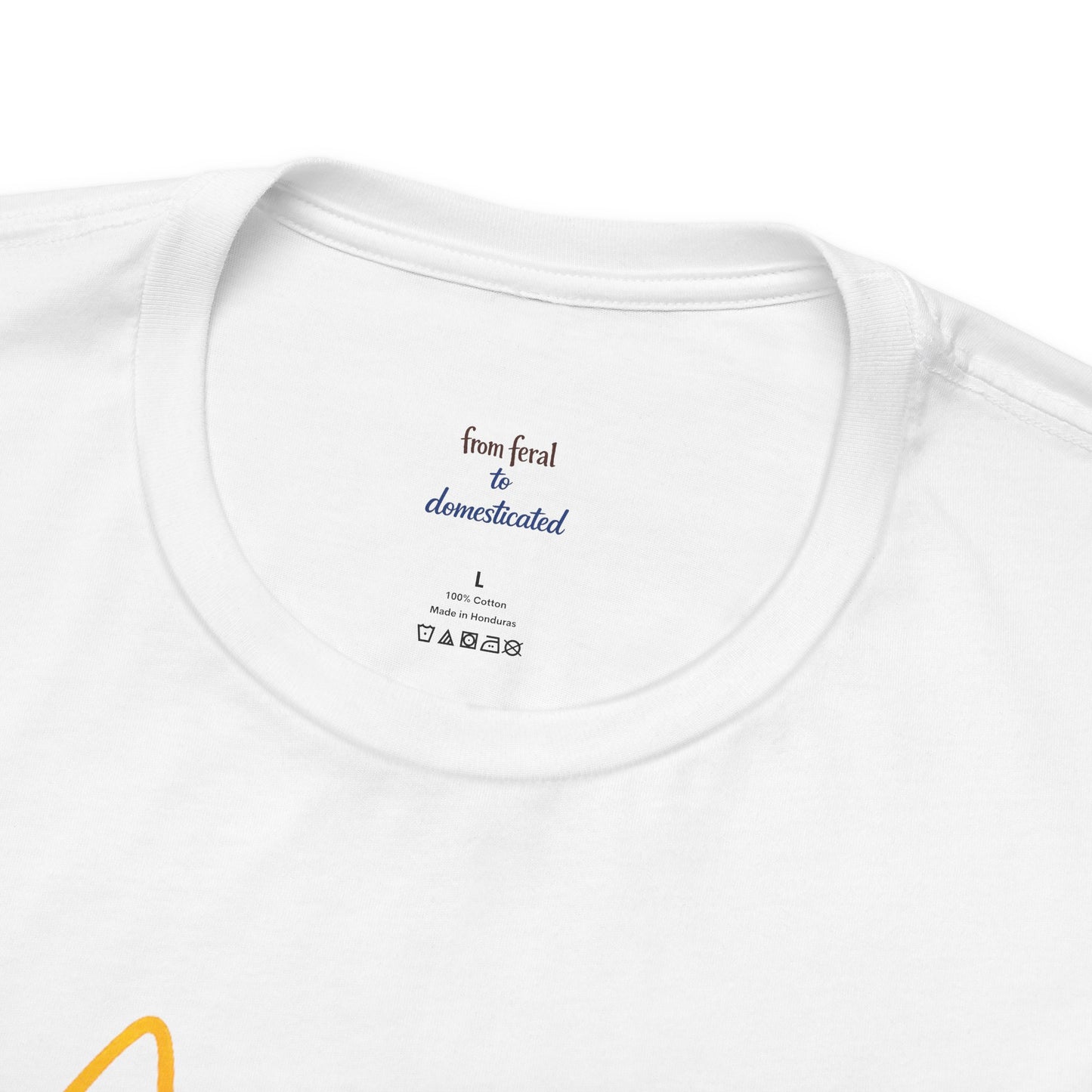 Colorful Line-Work Sitting Cat T-Shirt