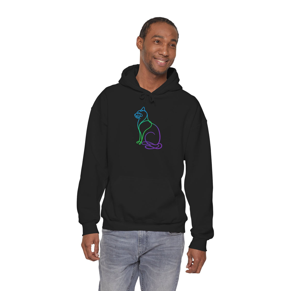 Northern Lights Cat Hooded Sweatshirt