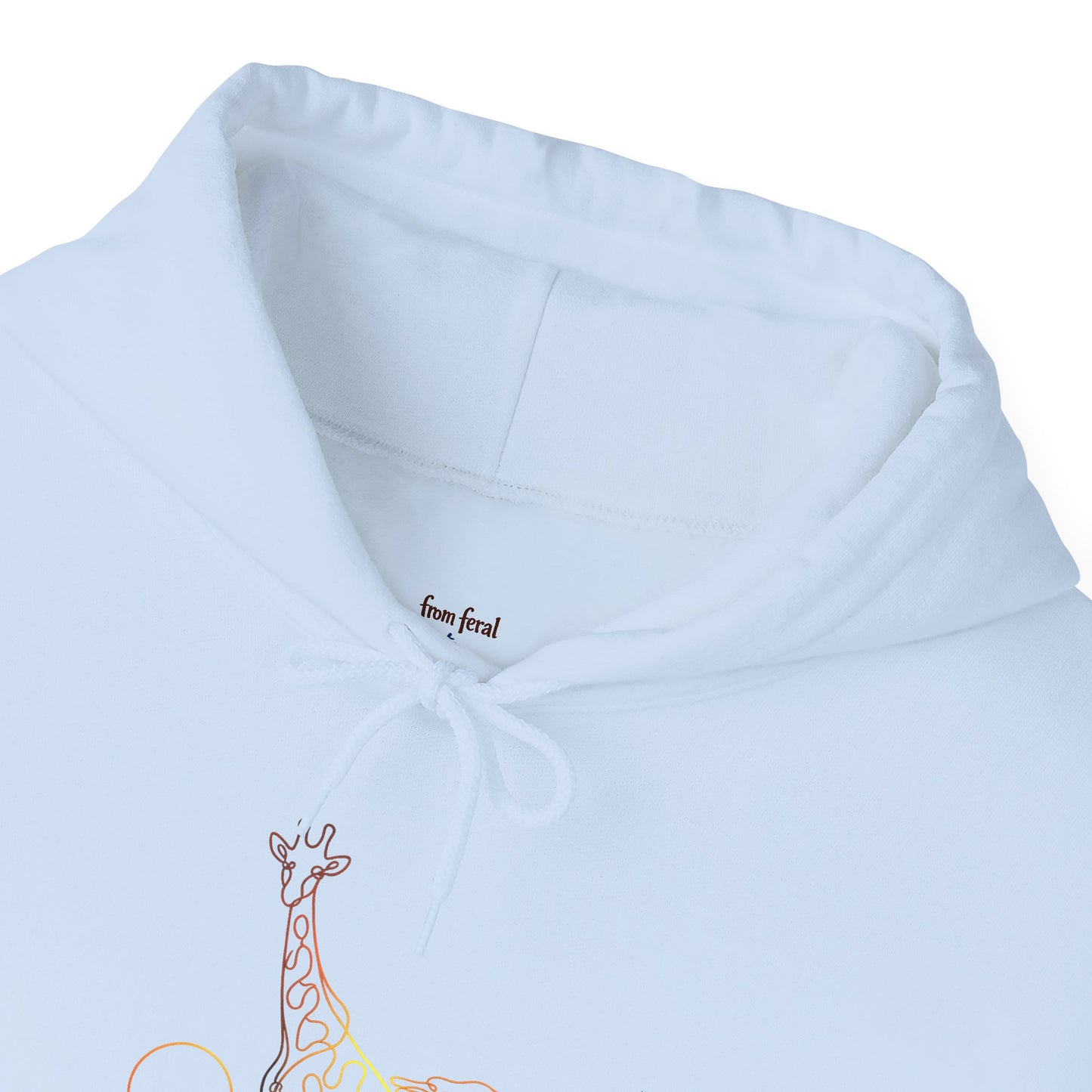 Giraffe Line Art Hoodie – Minimal Safari Illustration