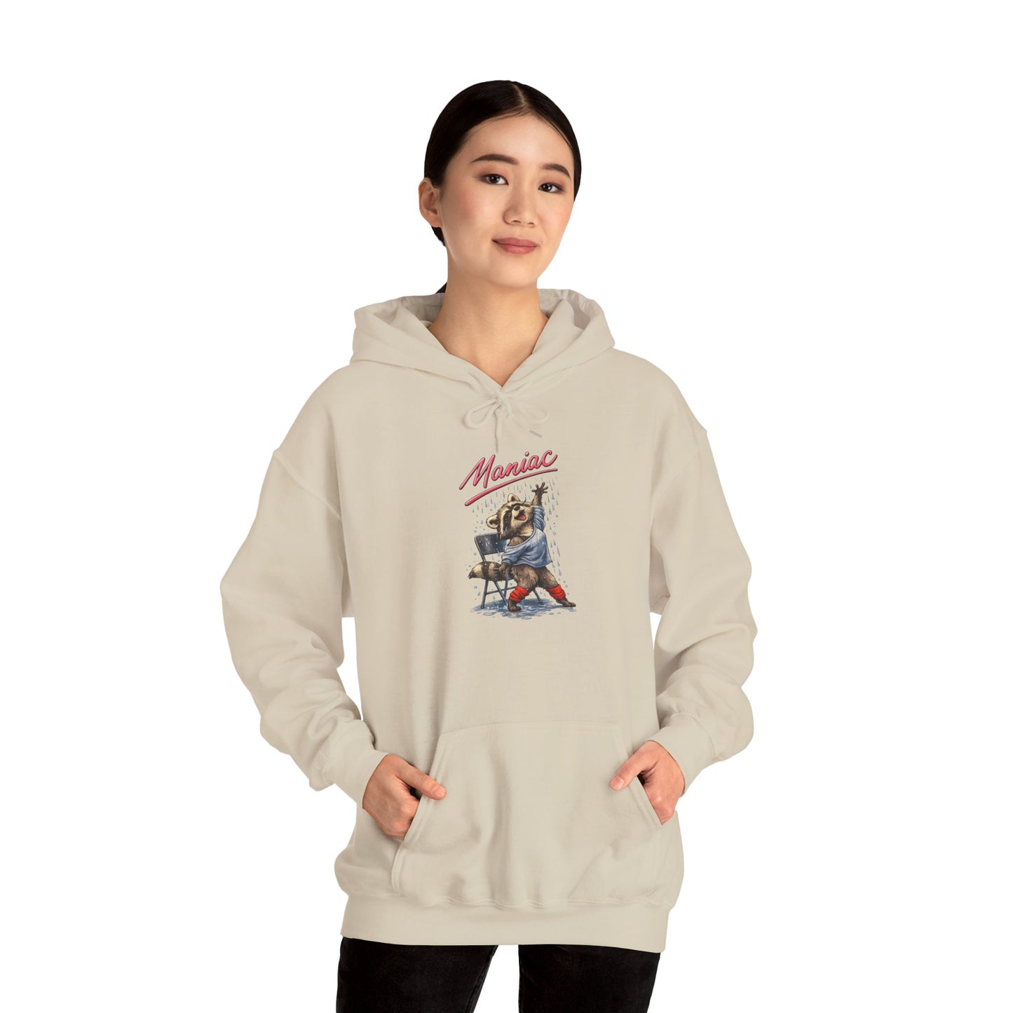 Dancing Raccoon "Maniac" Hooded Sweatshirt