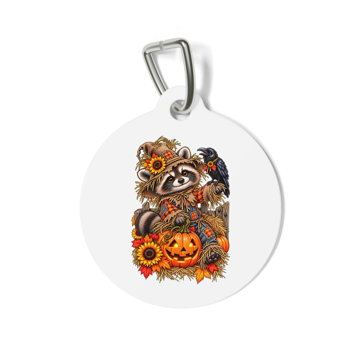 Scarecrow Raccoon Pet Tag