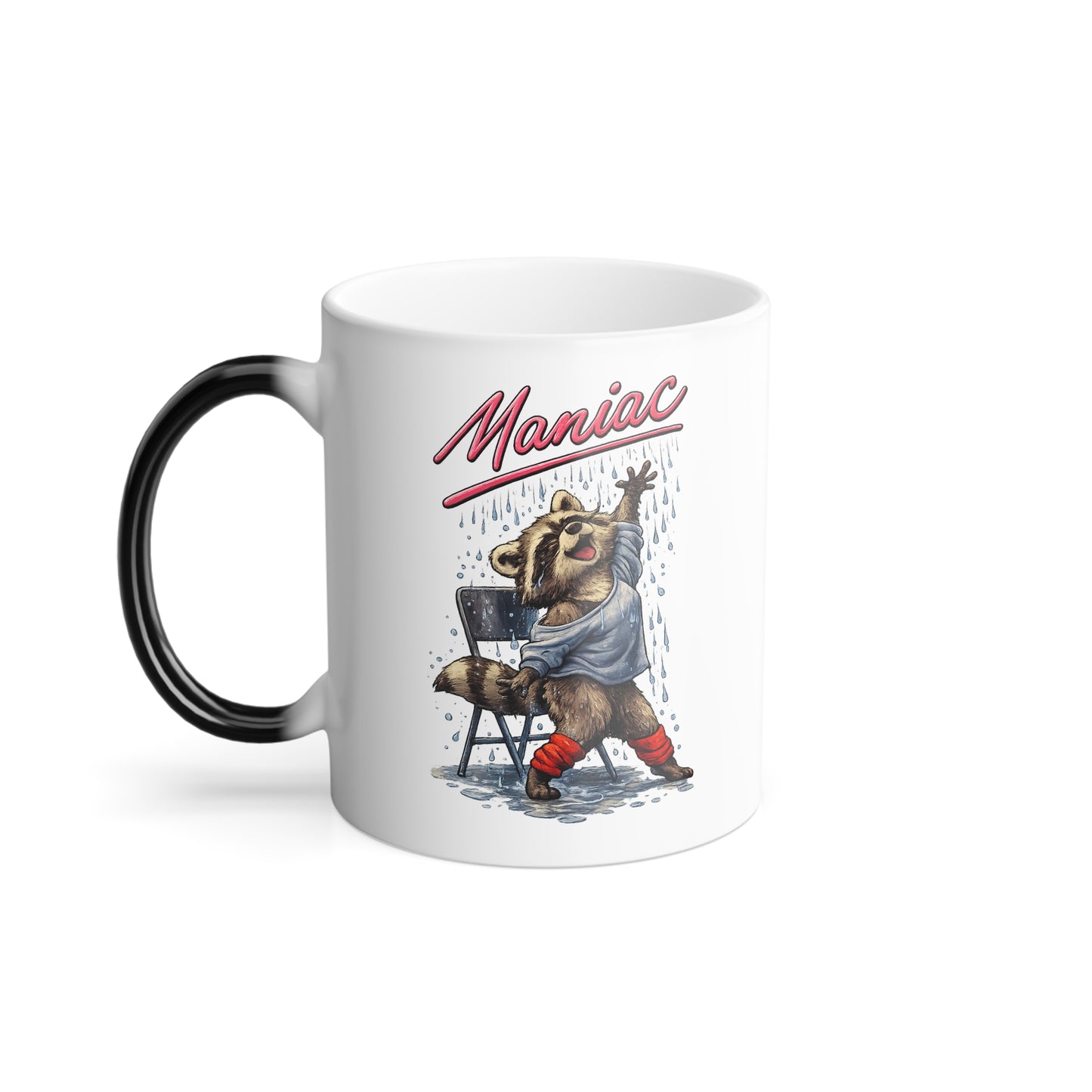Maniac Dancing Raccoon Color-Changing Mug  11 oz