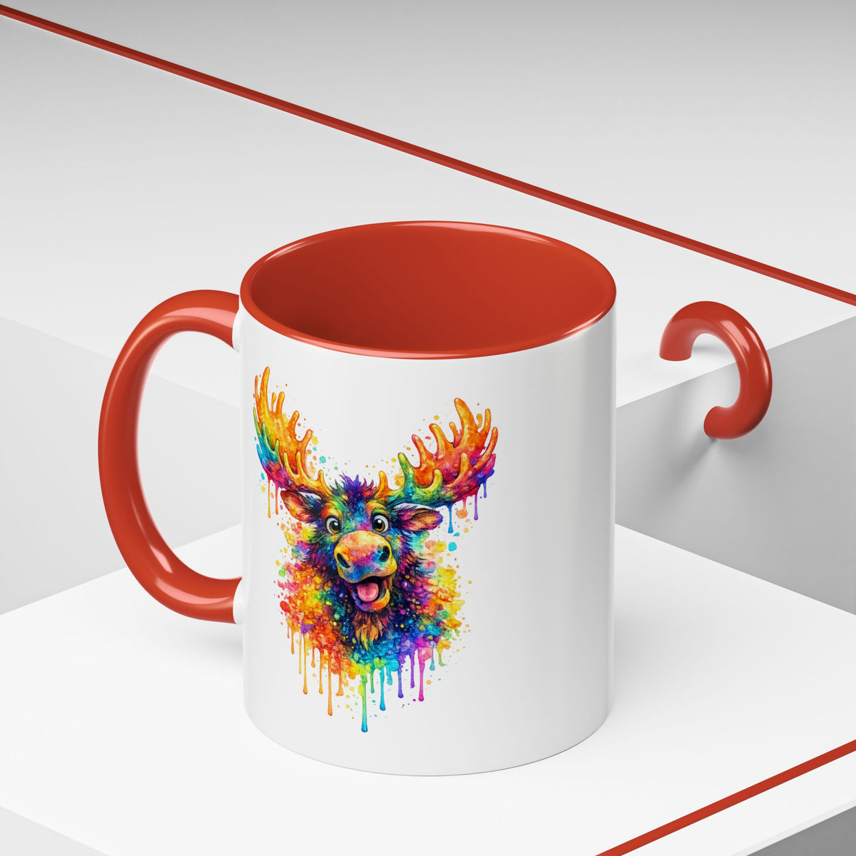 Watercolor Moose Coffee Mug  (11/15oz)