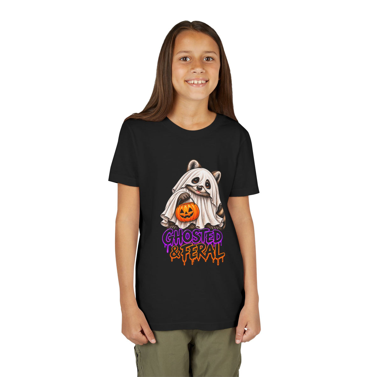 Ghosted Youth Tee — Raccoon Kids Tshirt