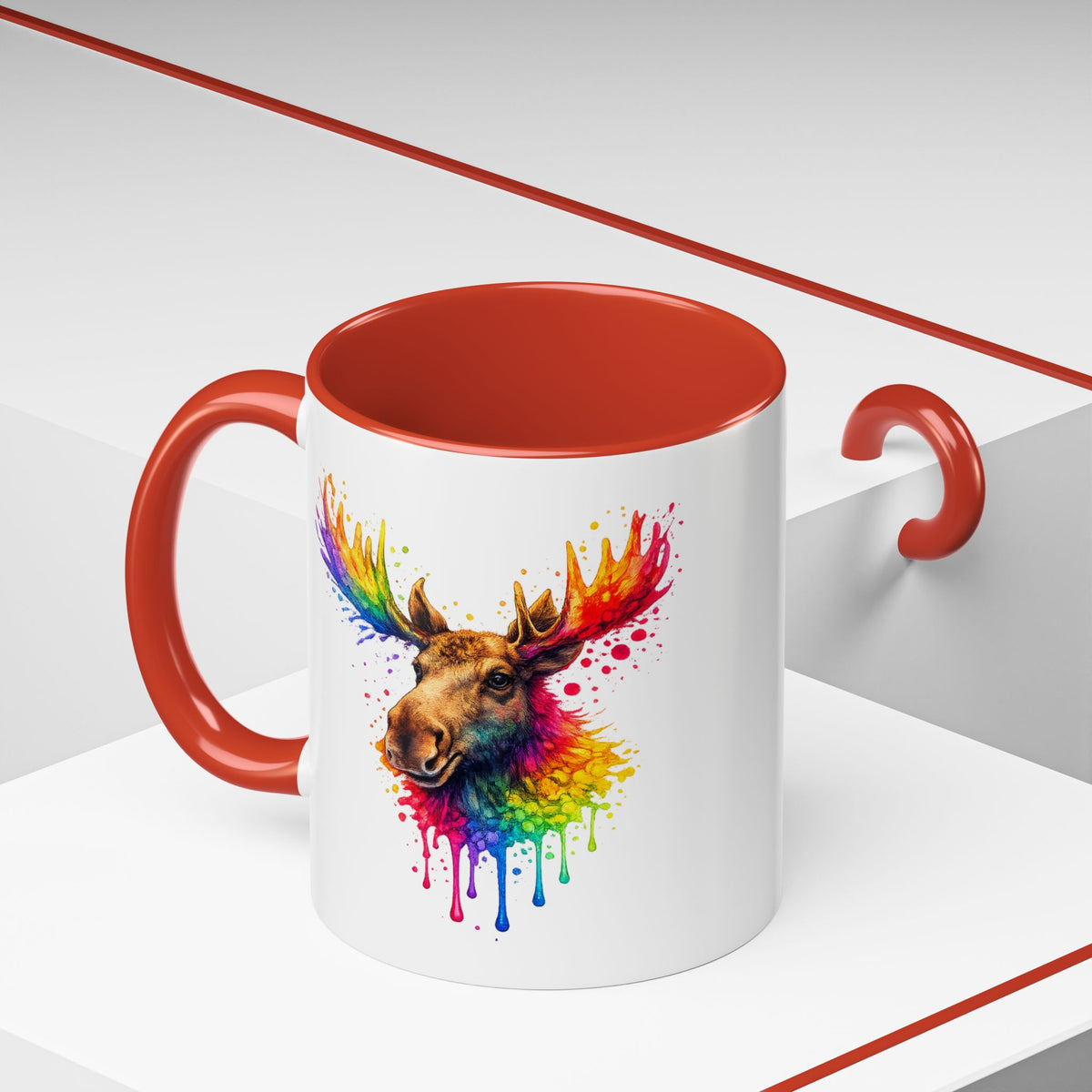 Watercolor Moose Coffee Mug  (11/15oz)