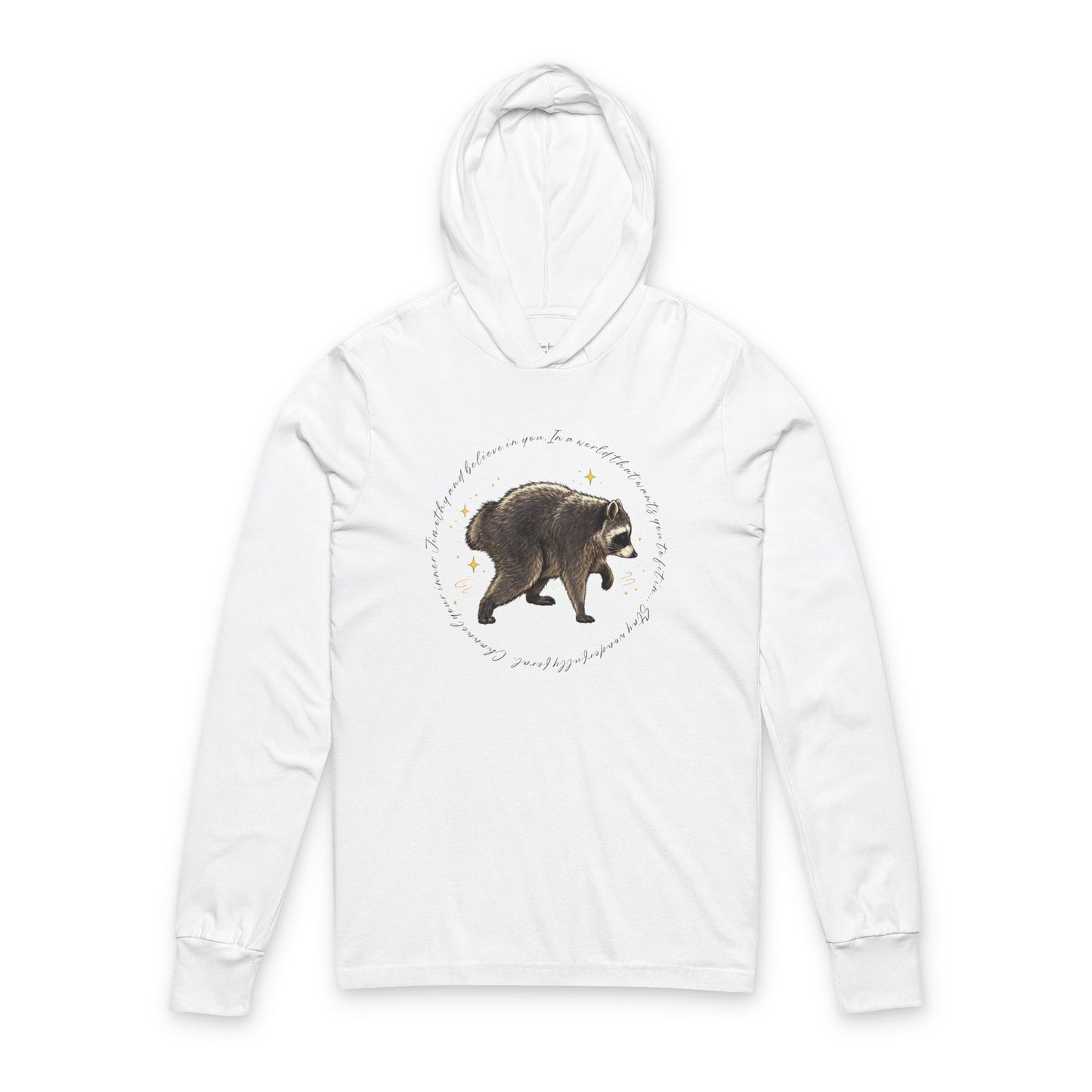 Jimothy The Raccoon Hooded Long Sleeve T-Shirt