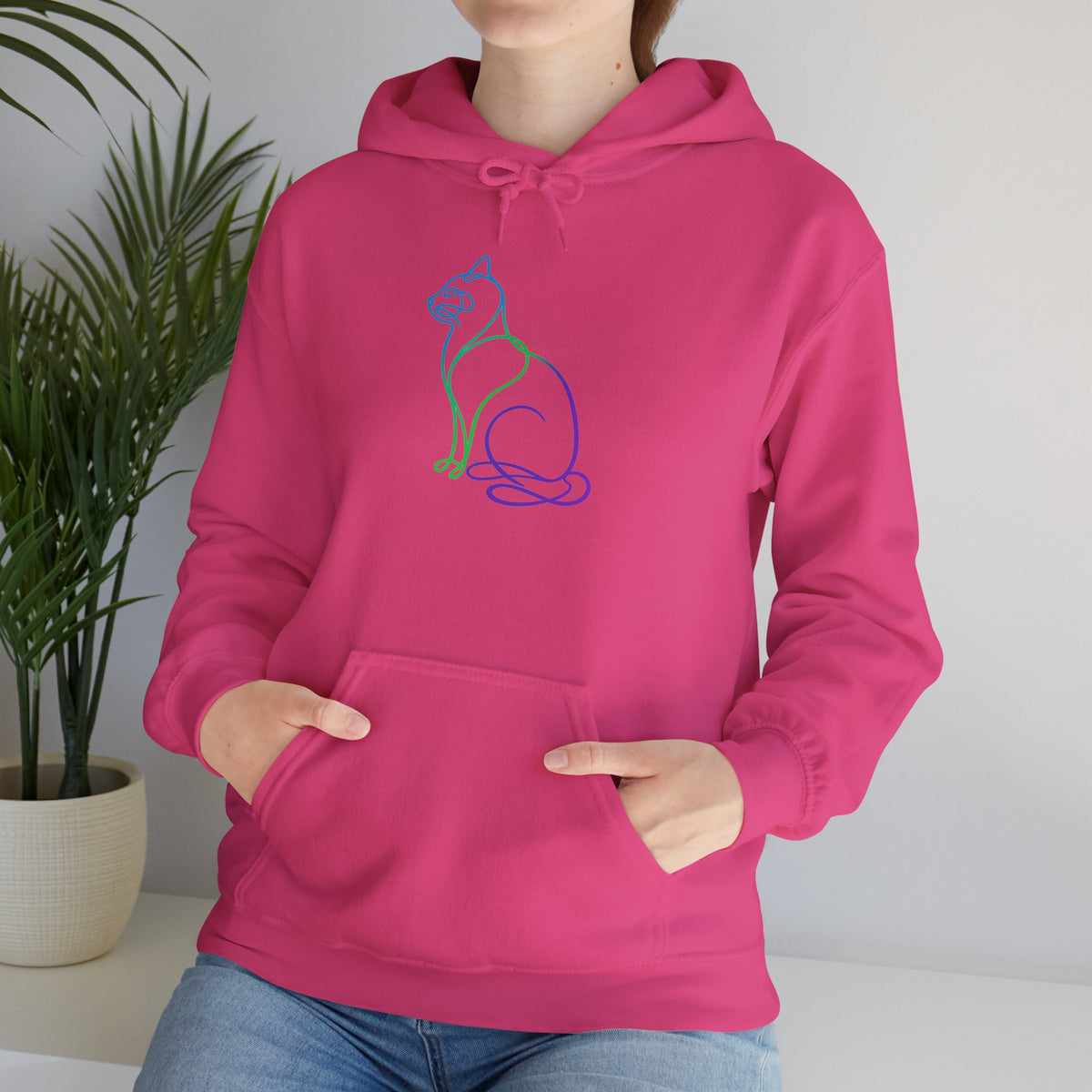 Northern Lights Cat Hooded Sweatshirt