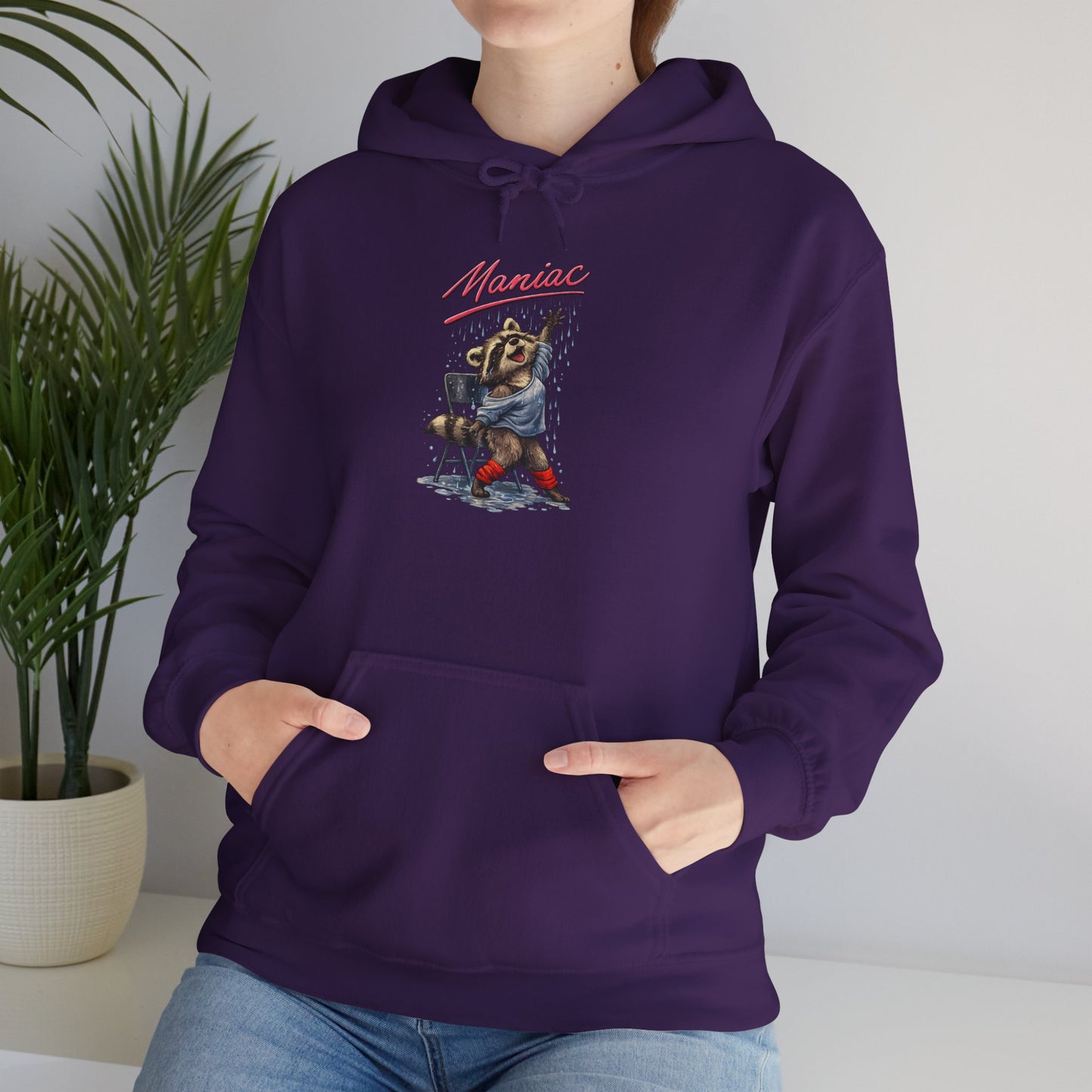 Dancing Raccoon "Maniac" Hooded Sweatshirt