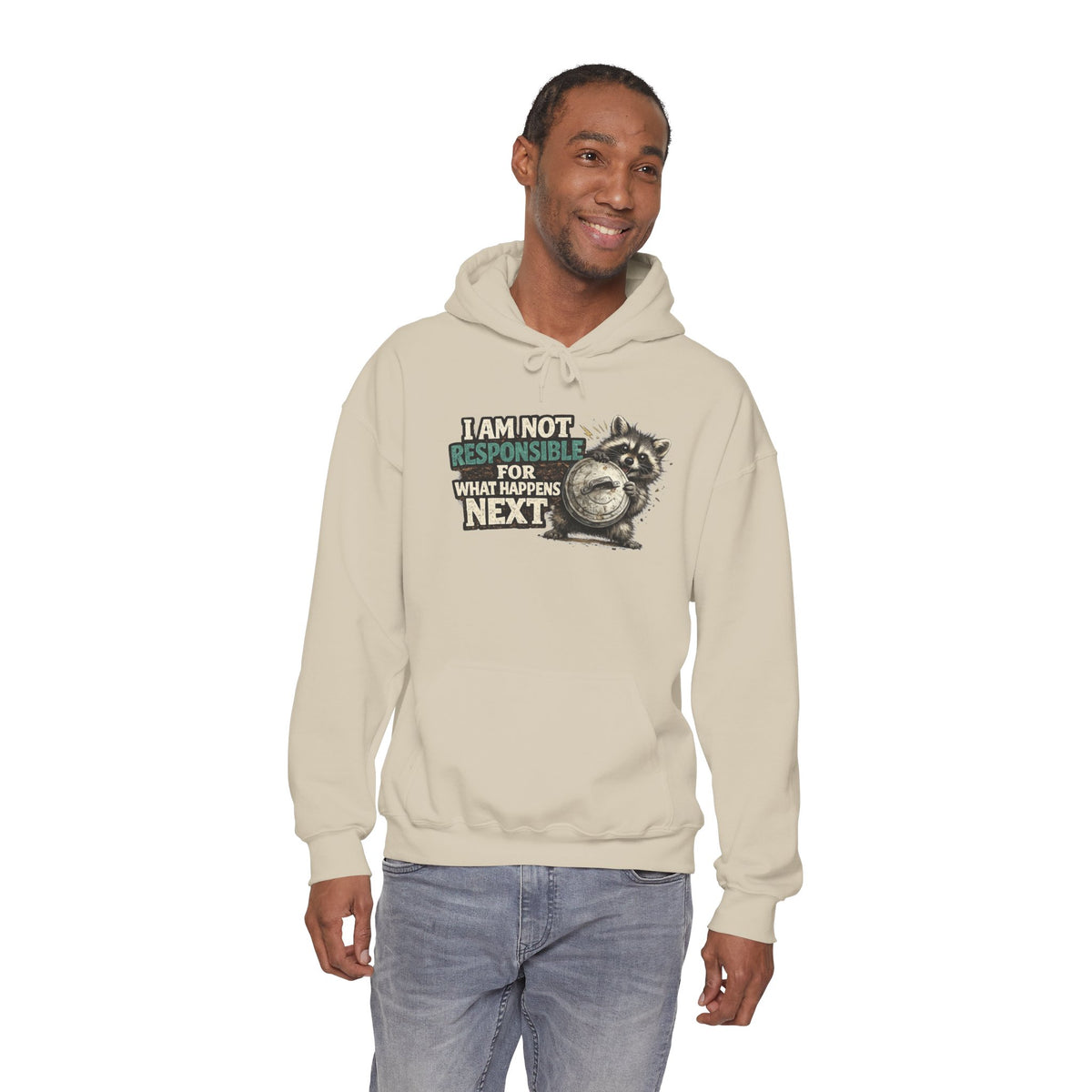 Not Responsible Raccoon Hooded Sweatshirt