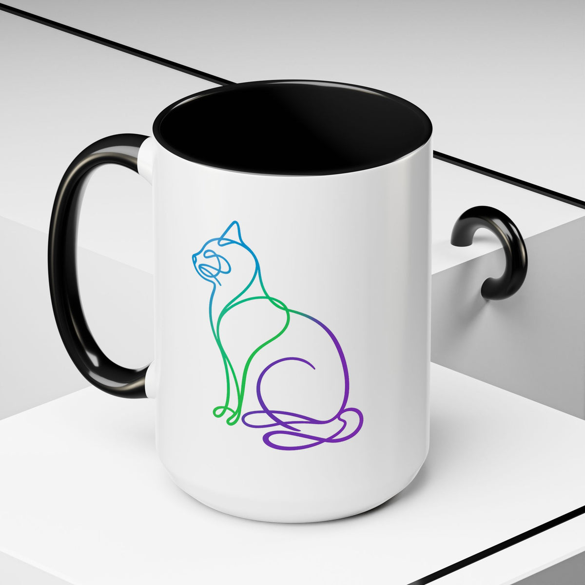 Northern Lights Cat Coffee Mug  (11/15oz)
