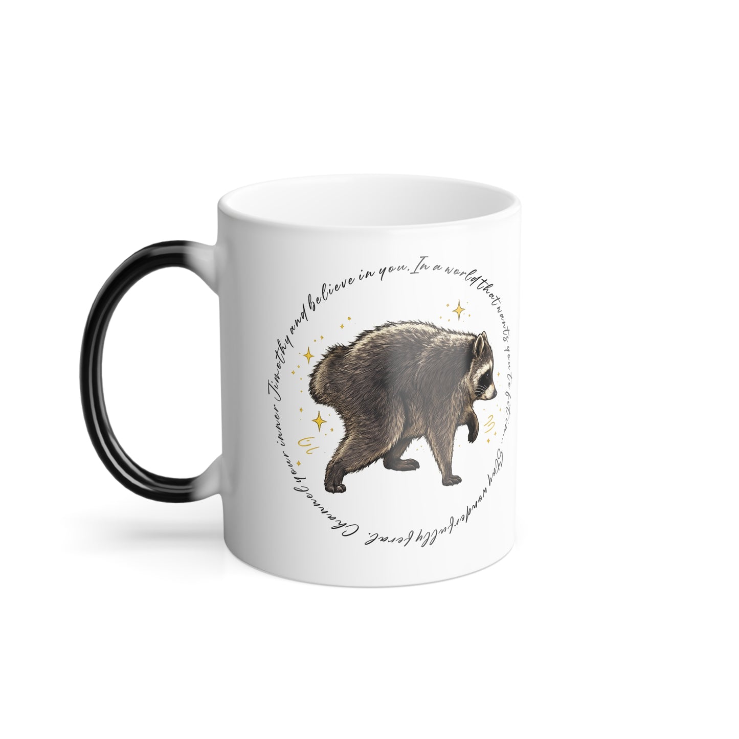 Jimothy The Raccoon Color-Changing Mug  11 oz