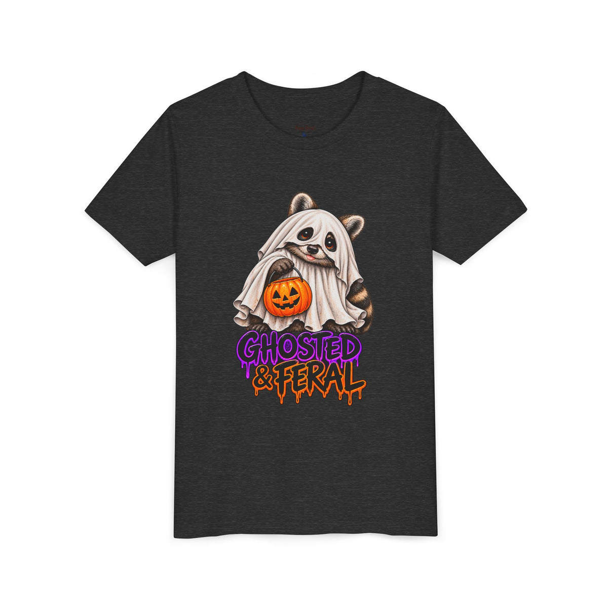 Ghosted Youth Tee — Raccoon Kids Tshirt