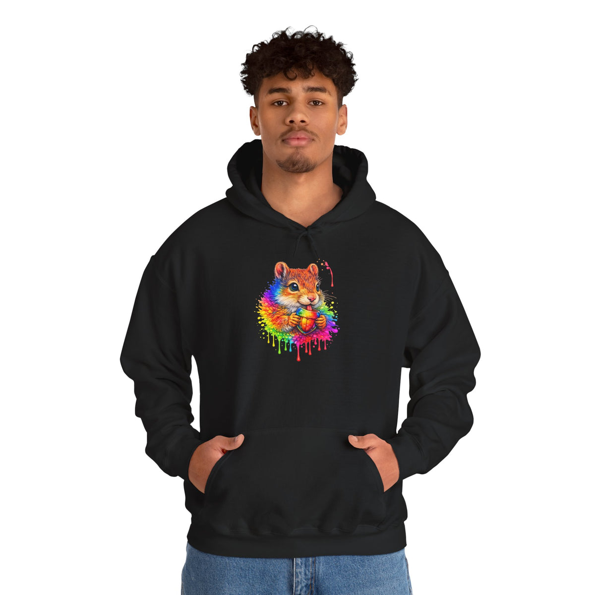 Watercolor Squirrel Hooded Sweatshirt