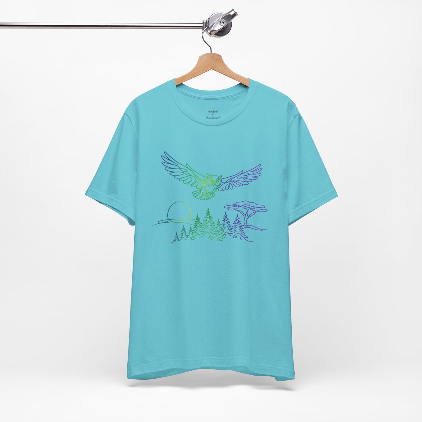 Owl | Colorful Line-Work T-Shirt