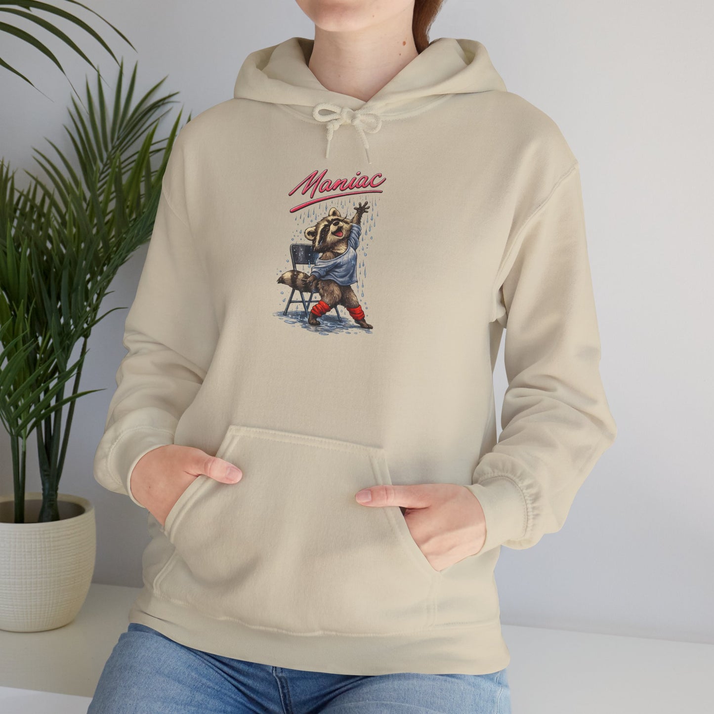 Dancing Raccoon "Maniac" Hooded Sweatshirt
