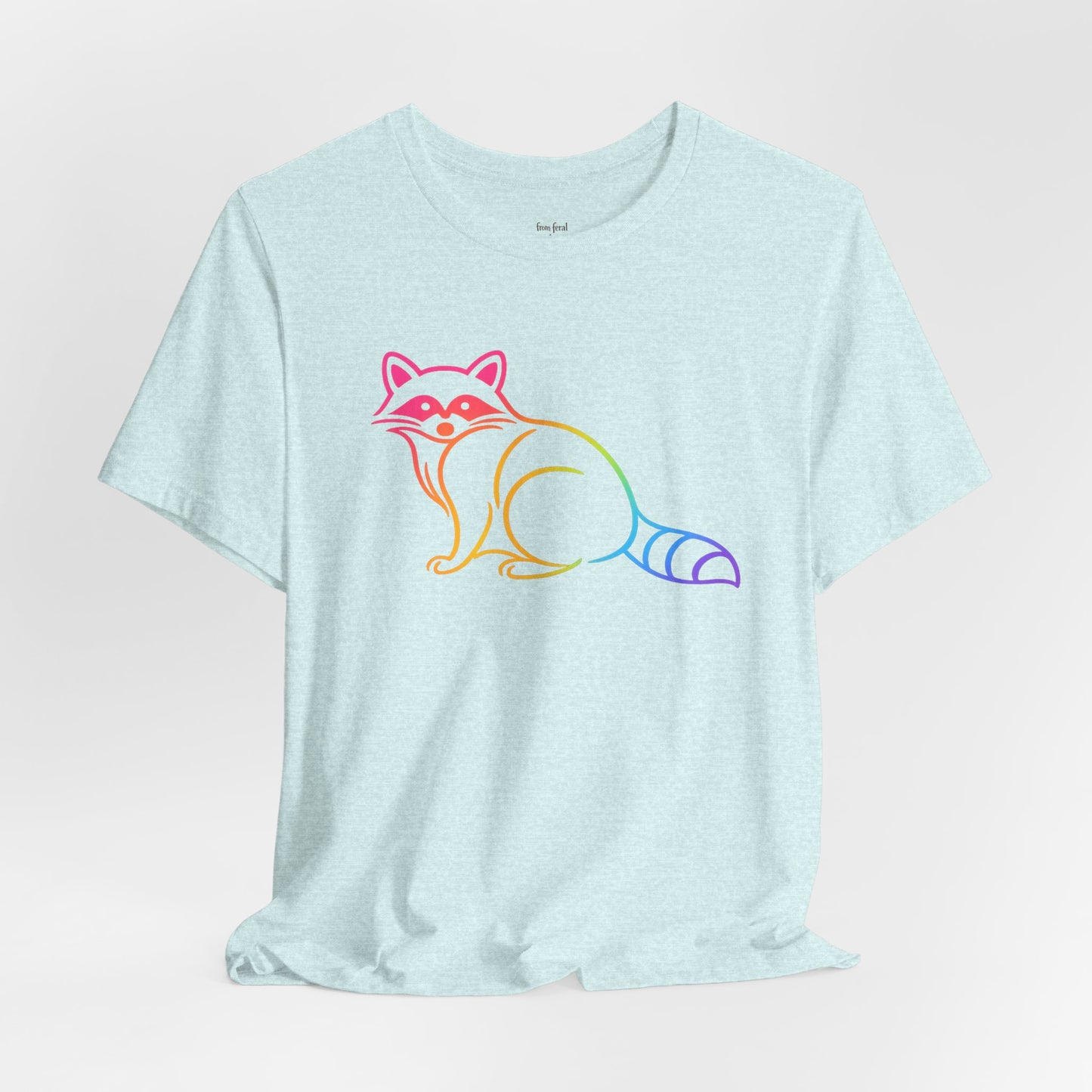 Raccoon Tee — Minimal Line Raccoon Scenic Graphic T-Shirt