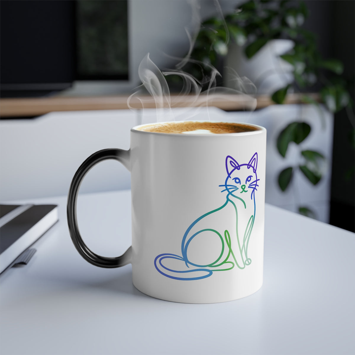 Northern Lights Cat Color-Changing Mug  11 oz