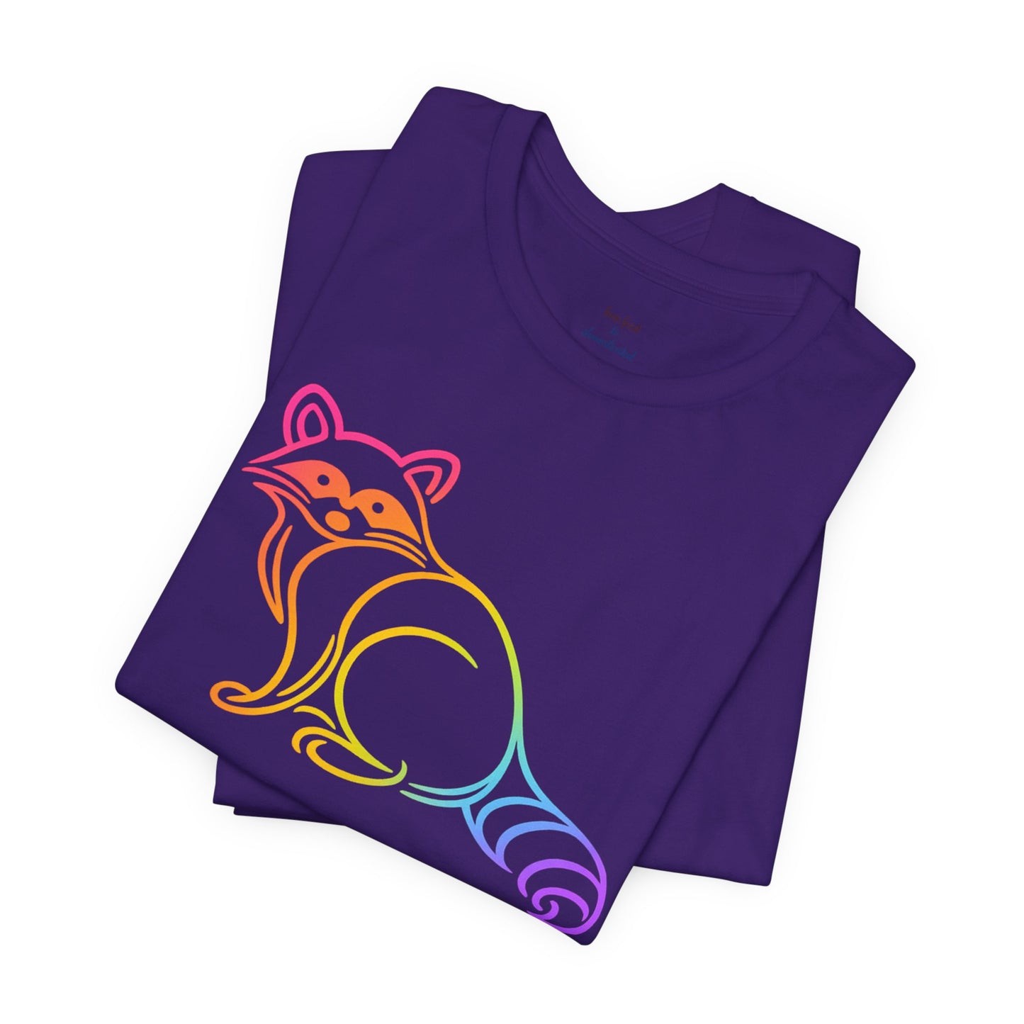 Rascal Raccoon Tee — Minimal Line Raccoon Scenic Graphic T-Shirt