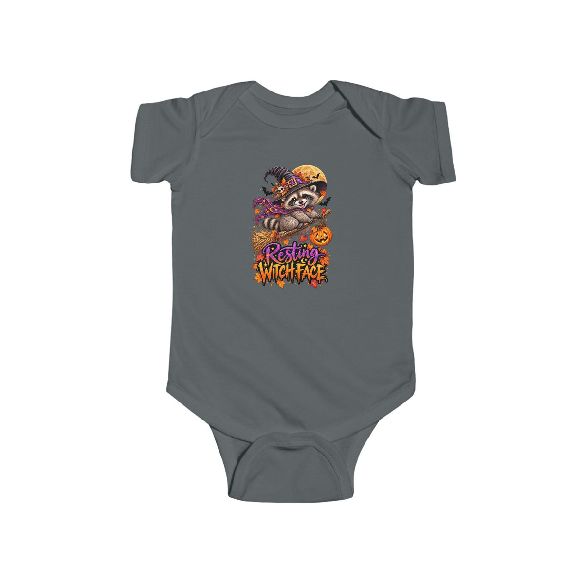 Infant Onesie — Resting Witch Face Raccoon