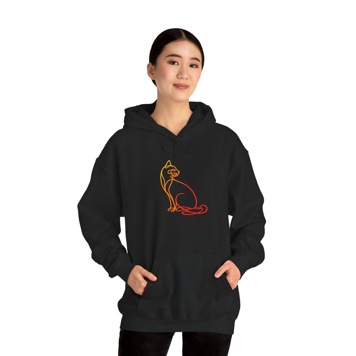 Sunrise Cat Hooded Sweatshirt
