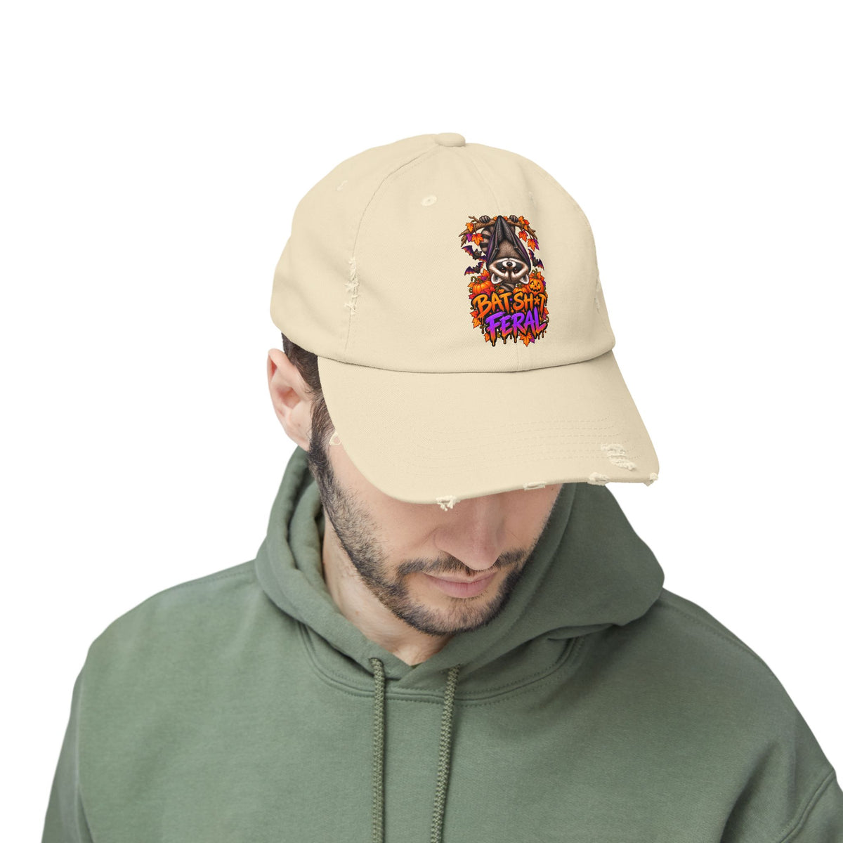 Batty Raccoon Distressed Baseball Hat