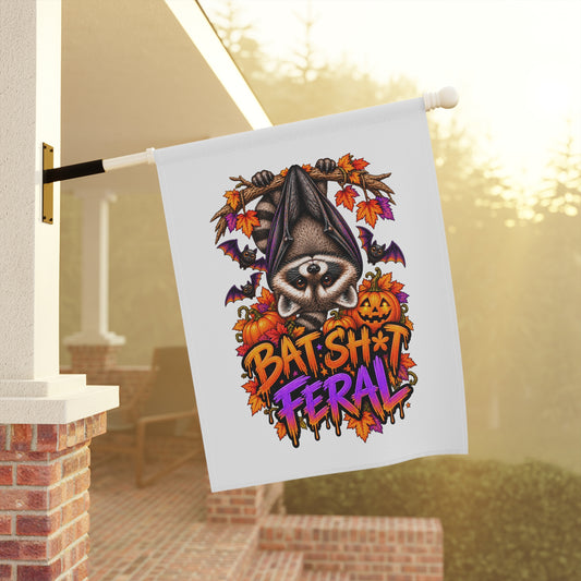 Batty Raccoon Garden Flag