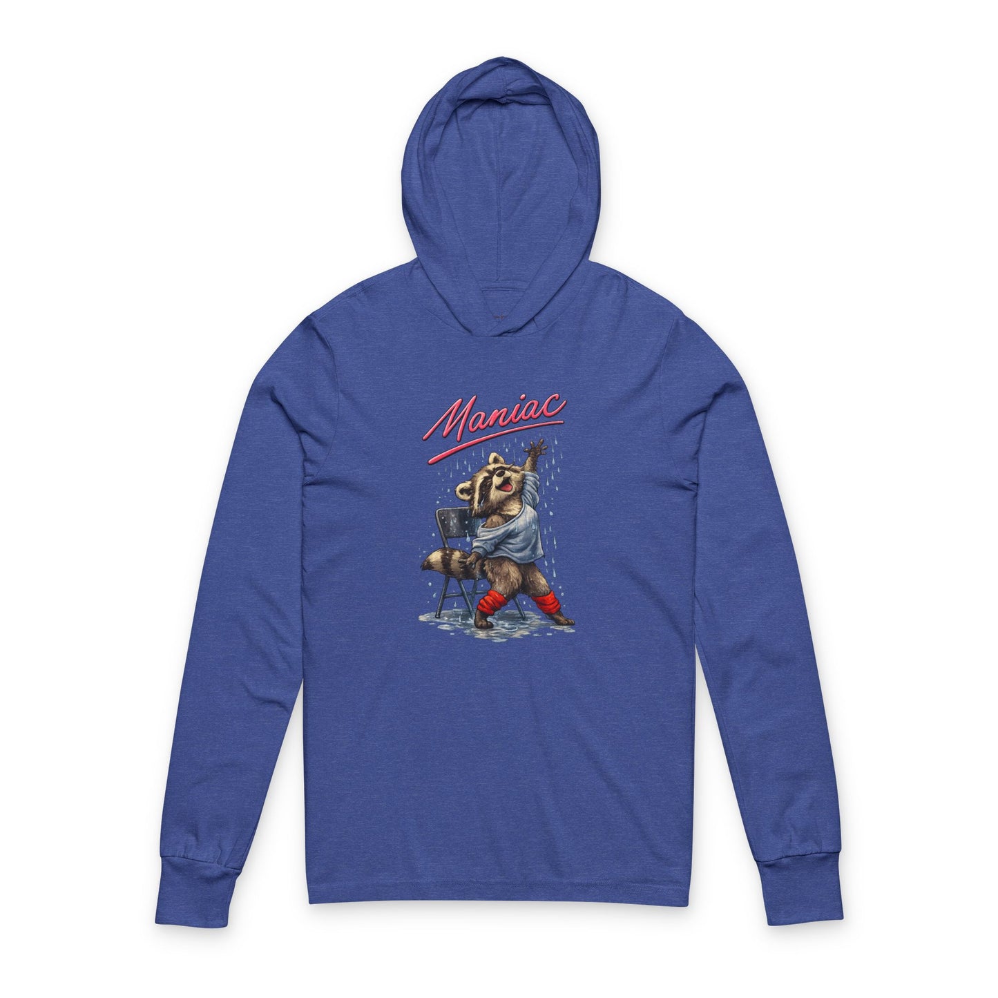 Maniac Raccoon Hooded Long Sleeve T-Shirt