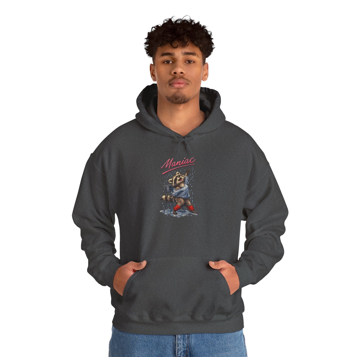 Dancing Raccoon "Maniac" Hooded Sweatshirt