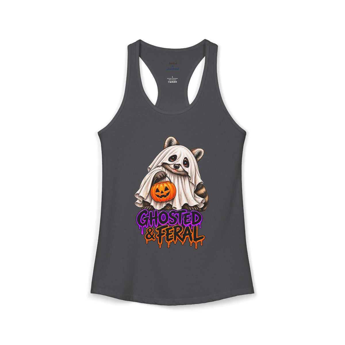 Ghosted Raccoon Racerback Tank