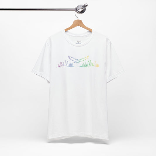 Owl | Colorful Line-Work T-Shirt