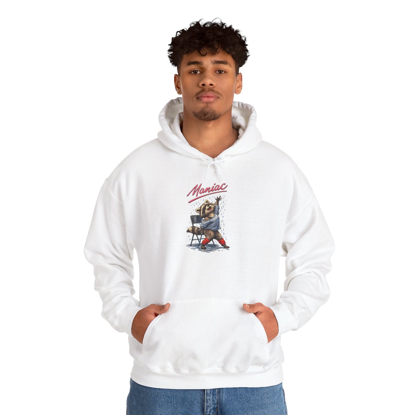 Dancing Raccoon "Maniac" Hooded Sweatshirt