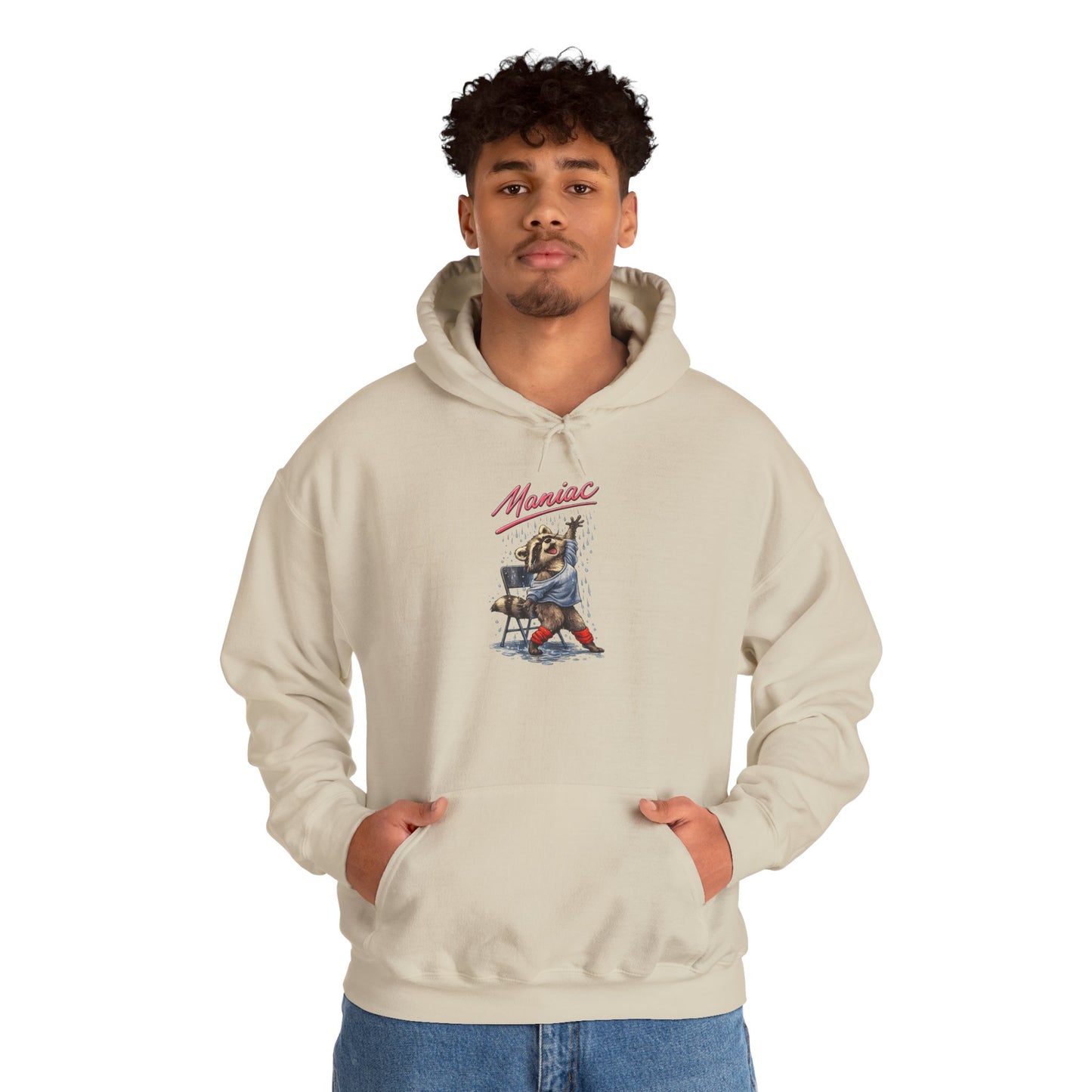 Dancing Raccoon "Maniac" Hooded Sweatshirt